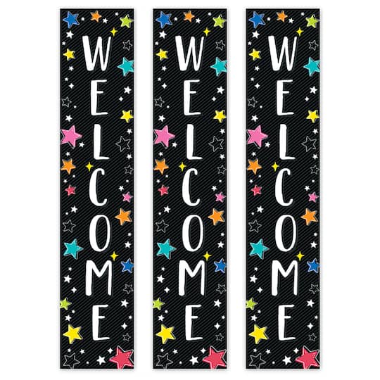 Creative Teaching Press® Star Bright Welcome Banner, 8" x 39", Pack of 3